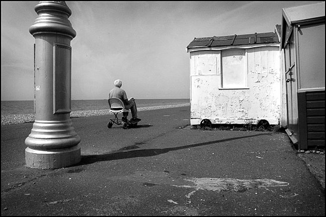 Man in wheelchair Brighton 2004